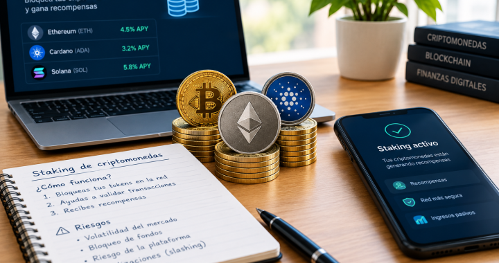 Qué es el staking de criptomonedas: cómo funciona y qué riesgos conlleva