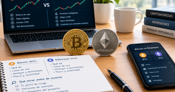 Bitcoin vs Ethereum: diferencias, casos de uso y qué mirar antes de invertir