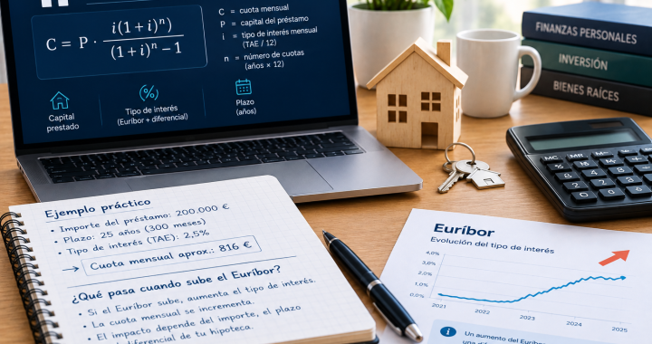 Cómo calcular la cuota de tu hipoteca: fórmula, ejemplos y qué pasa cuando sube el Euríbor